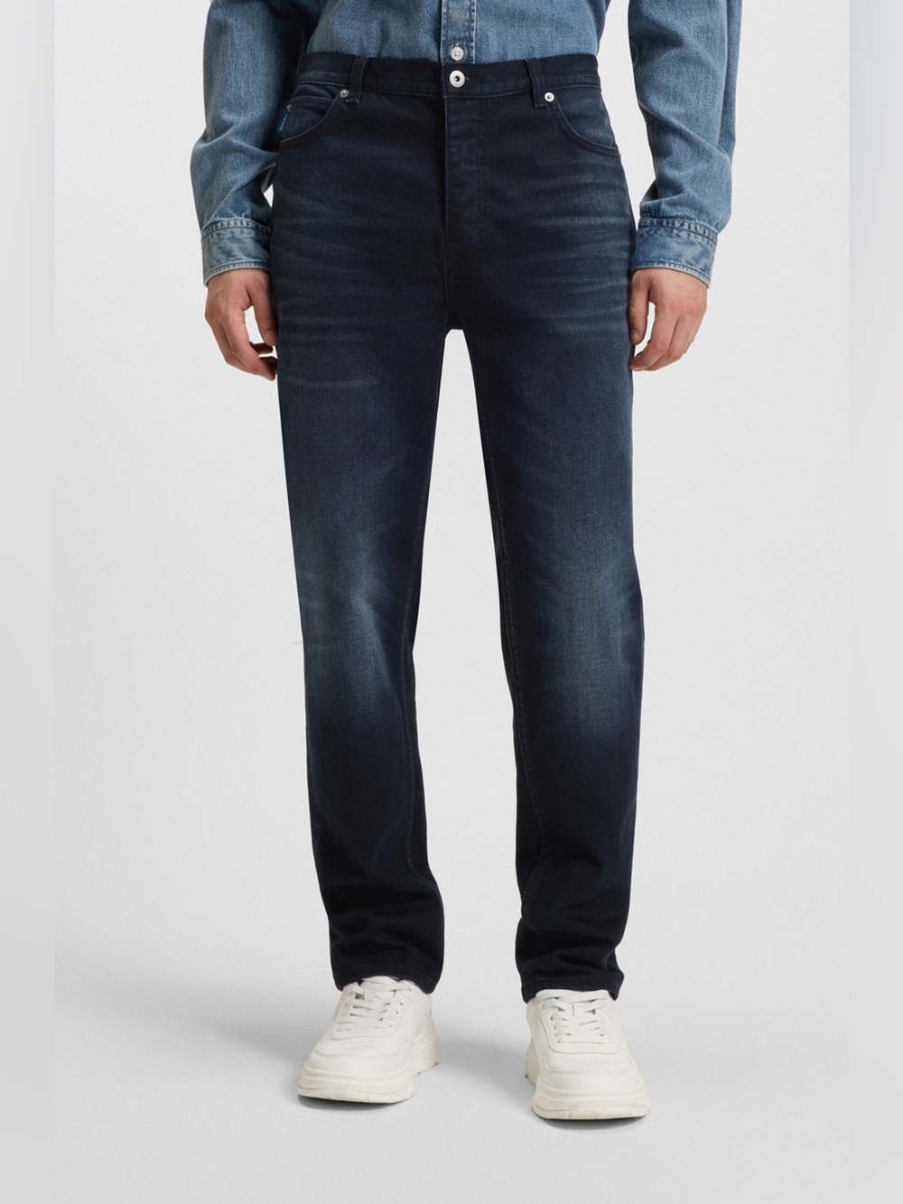 Hugo Boss stretch Men's Dark Wash Straight Jeans